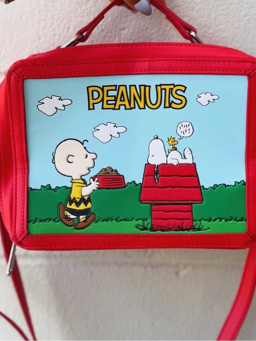 Loungefly Peanuts Charlie Brown Lunchbox Crossbody Bag - Picture 2 of 8